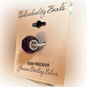 Semi precious amethyst charm